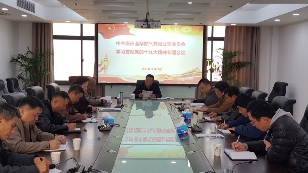 安慶港華燃?xì)夤菊匍_學(xué)習(xí)宣傳貫徹黨的十九大精神大會